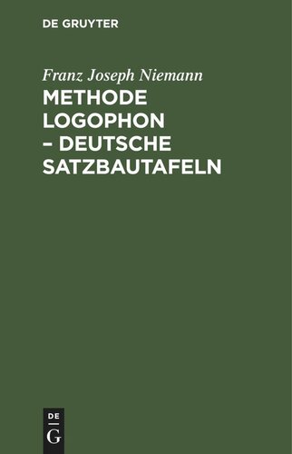 Methode Logophon – Deutsche Satzbautafeln