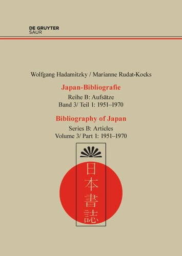 Japan-Bibliografie: Band 3/1 1951-1970