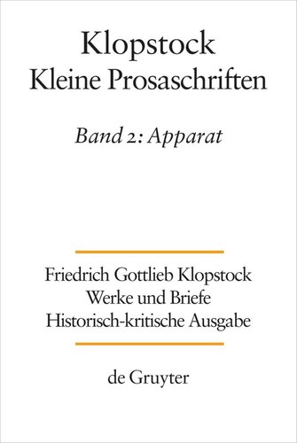Werke und Briefe: Band 2 Apparat