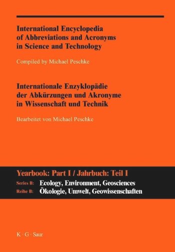 International Encyclopedia of Abbreviations and Acronyms in Science and Technology: Part I A-Z