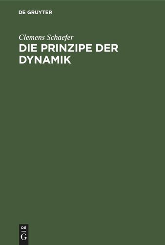Die Prinzipe der Dynamik