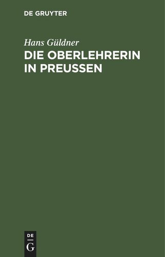 Die Oberlehrerin in Preußen