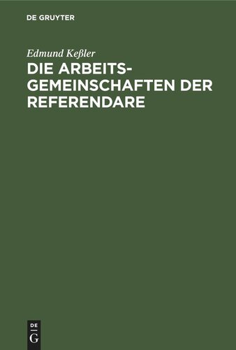 Die Arbeitsgemeinschaften der Referendare