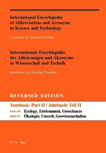 International Encyclopedia of Abbreviations and Acronyms in Science and Technology: Part II A-Z Reversed Edition