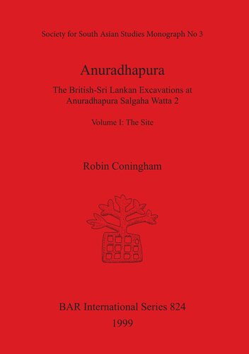 Anuradhapura: The British-Sri Lankan Excavations at Anuradhapura Salgaha Watta 2. Volume I: The Site