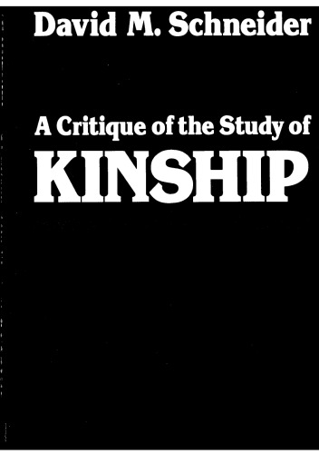 A Critique of the Study of Kinship