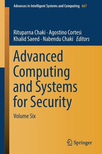 Advanced Computing and Systems for Security (Advances in Intelligent Systems and Computing)