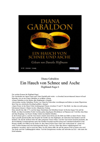 Ein Hauch von Schnee und Asche (Band 6 der Highland Saga)