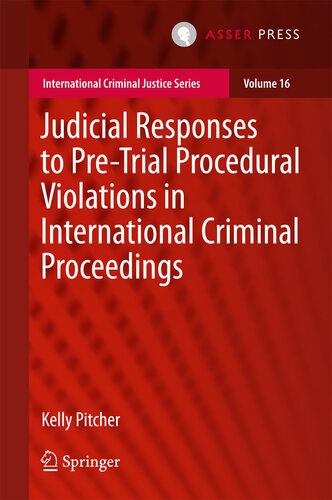 Judicial Responses to Pre-Trial Procedural Violations in International Criminal Proceedings (International Criminal Justice Series Book 16)