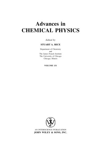 Advances in Chemical Physics, Volume 131