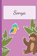 Sonya: Personalized Name Notebook for Girls - Custemized 110 Dot Grid Pages - Custom Journal as a Gift for Your Daughter Or Wife -School Or Christmas Or Birthday Present - Cute Diary