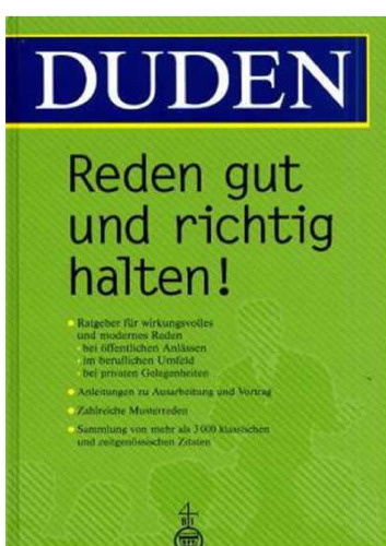 Duden Reden gut und richtig halten