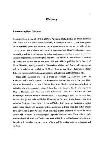 Motor Control and Sensory Motor Integration: Issues and Directions