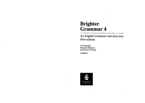 Brighter Grammar 4: An English Grammar with Exercises