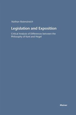 Legislation and Exposition: Critical Analysis of Differences between the Philosophy of Kant and Hegel.