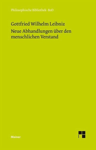 Neue Abhandlungen über den menschlichen Verstand: Philosophische Werke Band 3