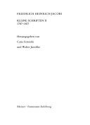 Kleine Schriften II (1786–1819)
