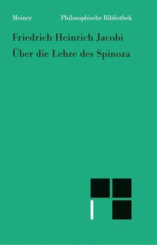 Über die Lehre des Spinoza in Briefen an den Herrn Moses Mendelssohn: Bearbeitung: Lauschke, Marion