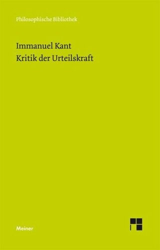 Kritik der Urteilskraft: Herausgegeben:Klemme, Heiner F.