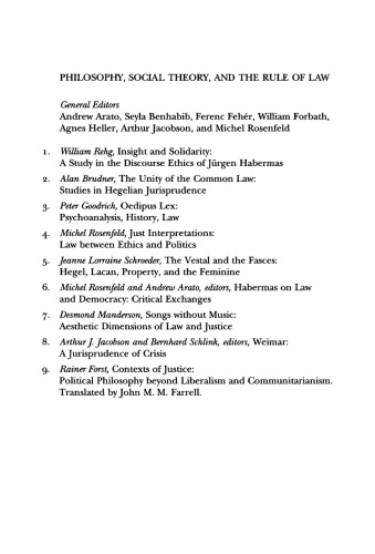 Contexts of Justice: Political Philosophy beyond Liberalism and Communitarianism (Philosophy, Social Theory, and the Rule of Law)