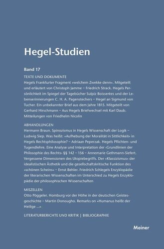 Hegel-Studien Band 17
