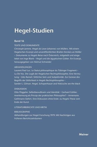 Hegel-Studien Band 16