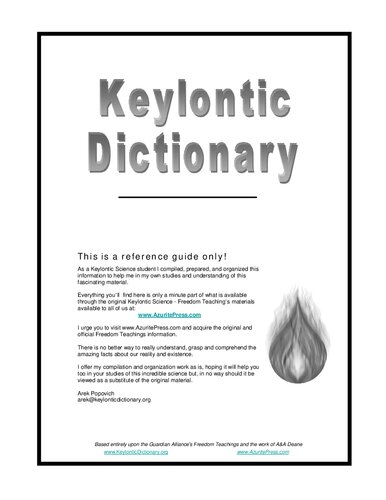 Keylontic Science Dictionary 1