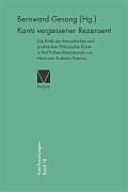 Kants vergessener Rezensent: Die Kritik der theoretischen und praktischen Philosophie Kants in fünf frühen Rezensionen von Hermann Andreas Pistorius