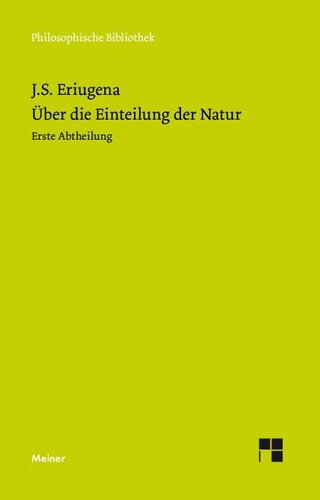 Über die Einteilung der Natur 1: Redaktion: Noack, Ludwig / Übersetzer: Noack, Ludwig