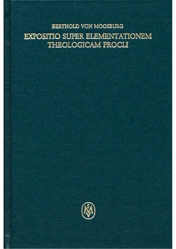 Expositio super elementationem theologicam Procli: Sach- und Quellenregister