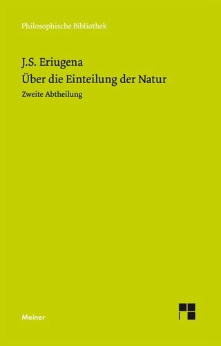 Über die Einteilung der Natur 1: Redaktion: Noack, Ludwig / Übersetzer: Noack, Ludwig