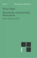 Historisches und kritisches Wörterbuch: Zweiter Teil der Auswahl