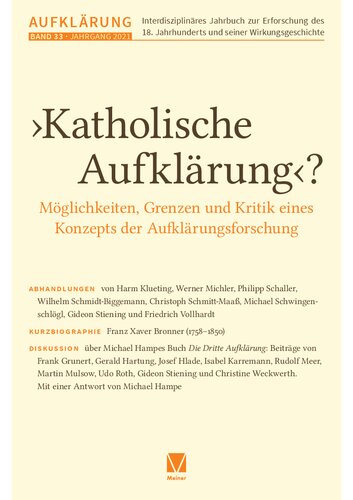 Aufklärung, Band 33: ›Katholische Aufklärung‹? – Möglichkeiten, Grenzen und Kritik eines Konzepts der Aufklärungsforschung