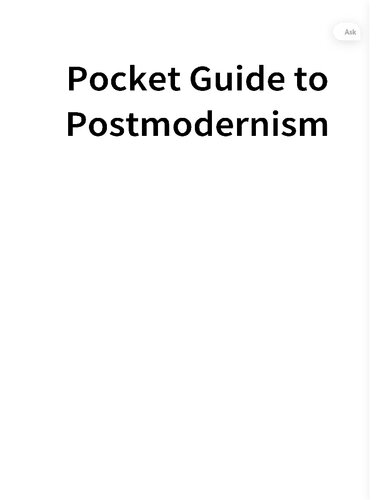 Pocket Guide to Postmodernism