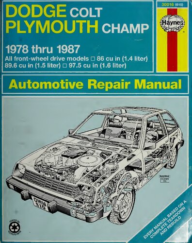 Haynes Dodge Colt/Plymouth Champ Owners Workshop Manual