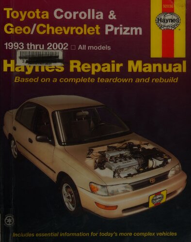Haynes Toyota Corolla & Geo/Chevrolet Prizm Automotive Repair Manual