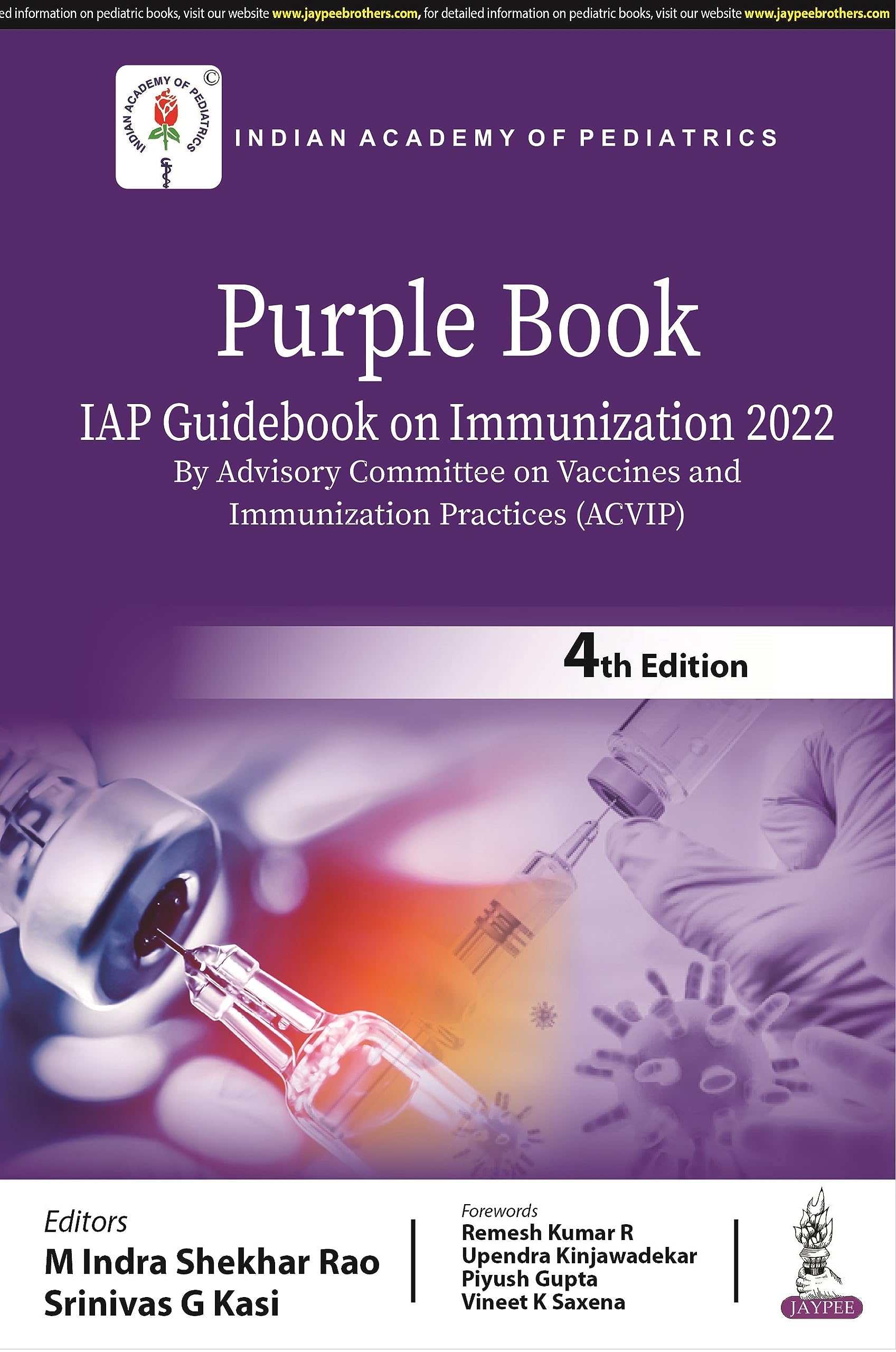 PURPLE BOOK IAP GUIDEBOOK ON IMMUNIZATION 2022