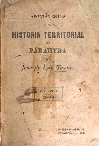 Apontamentos para a historia territorial da Parahyba