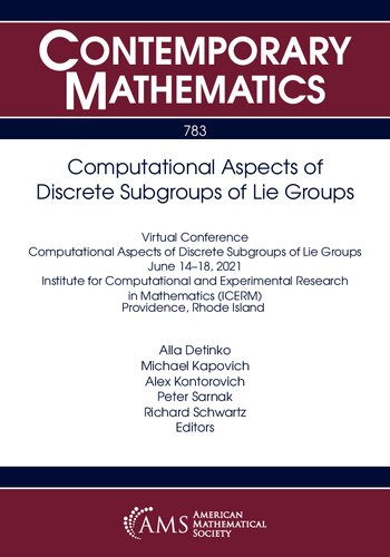 Computational Aspects of Discrete Subgroups of Lie Groups (Contemporary Mathematics, 783)