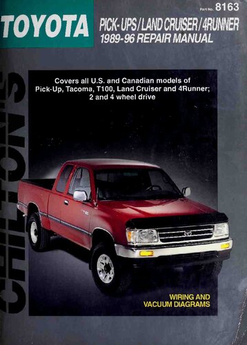 Chilton's Toyota Pick-Ups/Land Cruiser/4Runner 1989-96 Repair Manual
