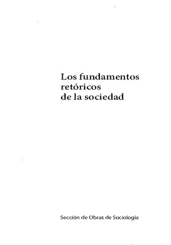 Los fundamentos retóricos de la sociedad