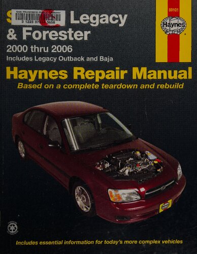 Haynes Subaru Legacy and Forester Automotive Repair Manual