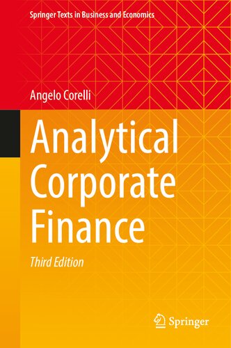 Analytical Corporate Finance (Springer Texts in Business and Economics)
