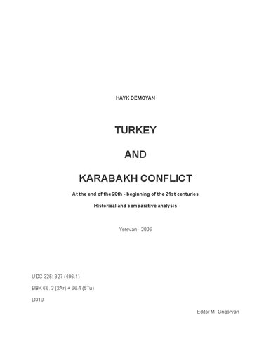 Turkey and the Karabakh Conflict