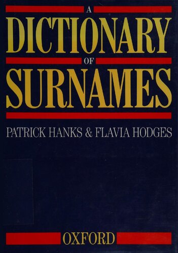 A Dictionary of Surnames