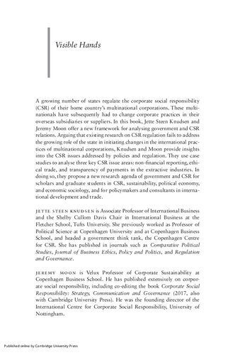 Visible Hands: Government Regulation and International Business Responsibility