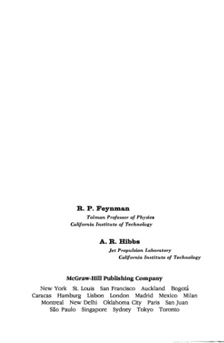 Quantum Mechanics and Path Integrals