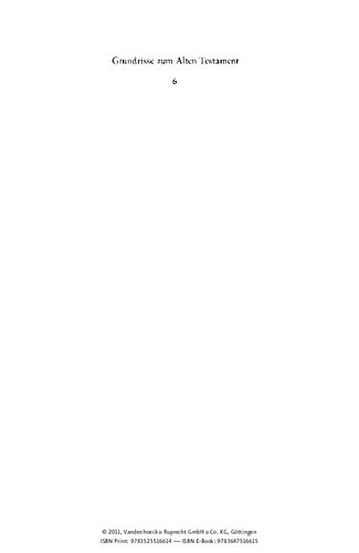 Theologie des Alten Testaments in Grundzügen