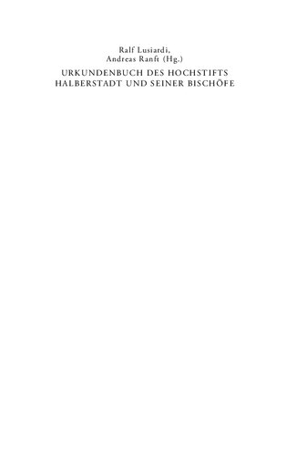 Urkundenbuch des Hochstifts Halberstadt und seiner Bischöfe: Teil 5 (1426-1513)