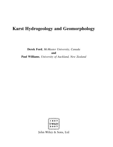 Karst Hydrogeology and Geomorphology